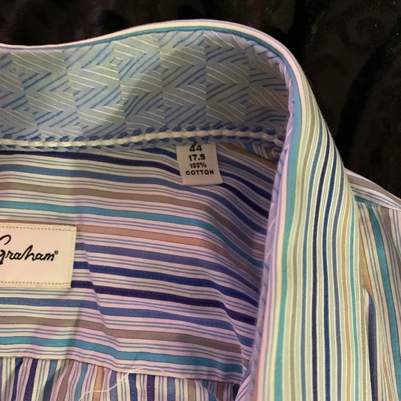 Robert Graham Striped Button Down Long Sleeve Shirt Men’s Size L - Picture 3 of 7